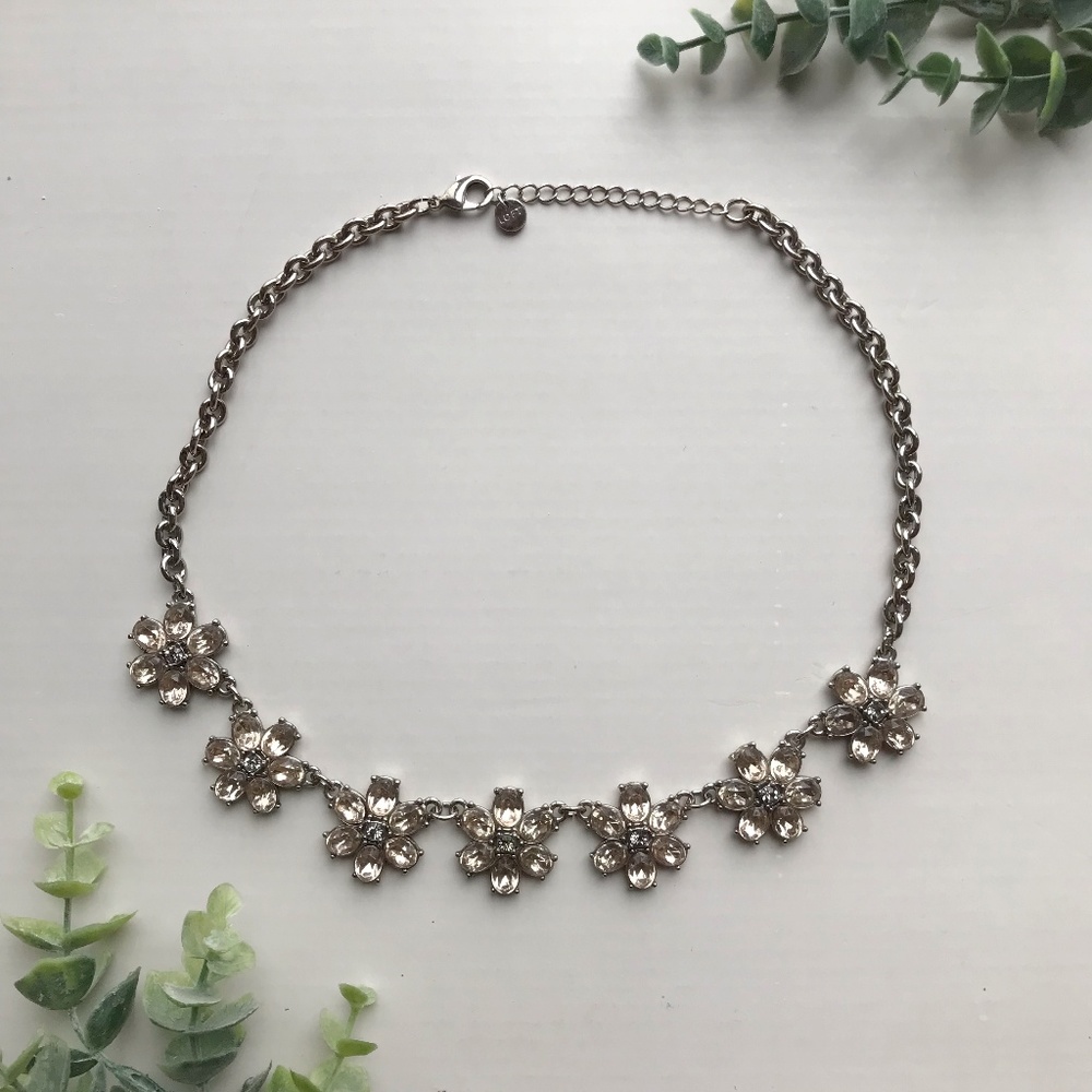 🌿Loft Gem Stone Flower Necklace